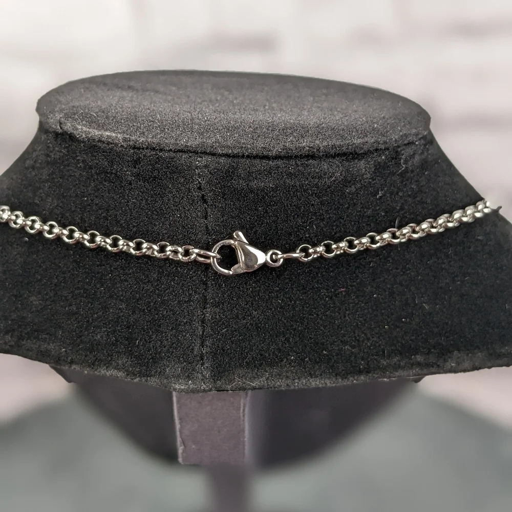 3mm Stainless steel rolo chain necklace, mens women's unisex 20" 22" 24" - Picture 3 of 6